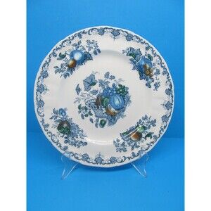 Masons Fruit Basket Blue 9" Vintage Blue And White Plate VGC